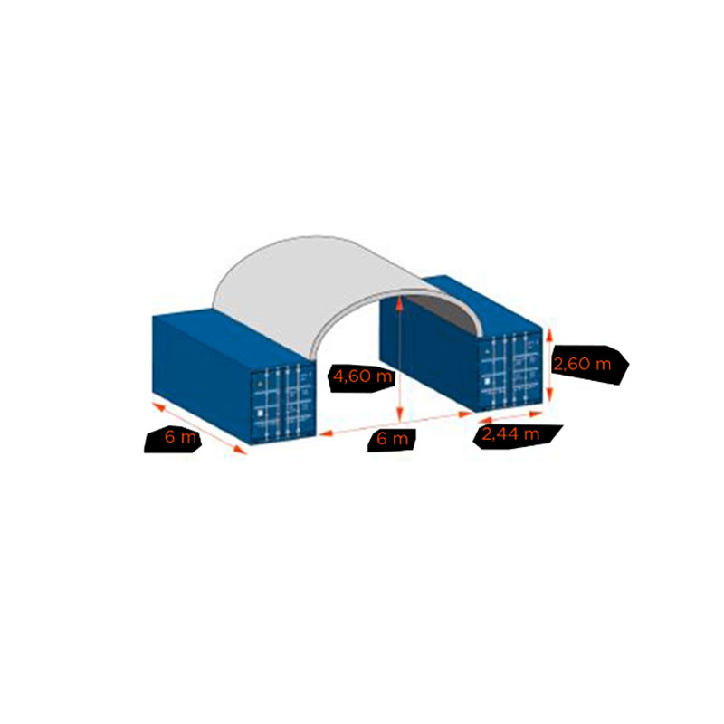 abris monté sur conteneur de stockage 6×6 abris monté sur conteneur de stockage 6×6