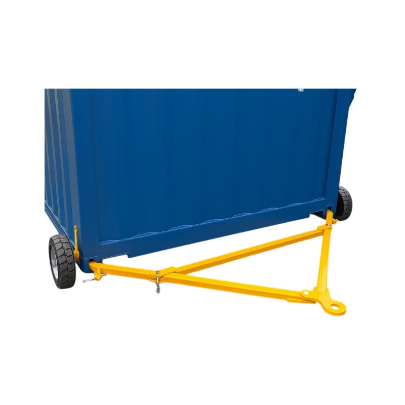 kit de 4 roulettes et barre de remorquage pour conteneur maritime kit de 4 roulettes et barre de remorquage pour conteneur maritime