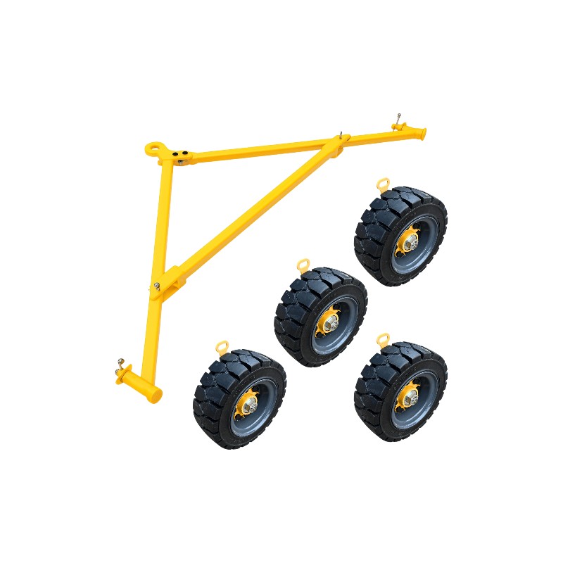 kit de 4 roues et barre de remorquage pour conteneur maritime kit de 4 roues et barre de remorquage pour conteneur maritime